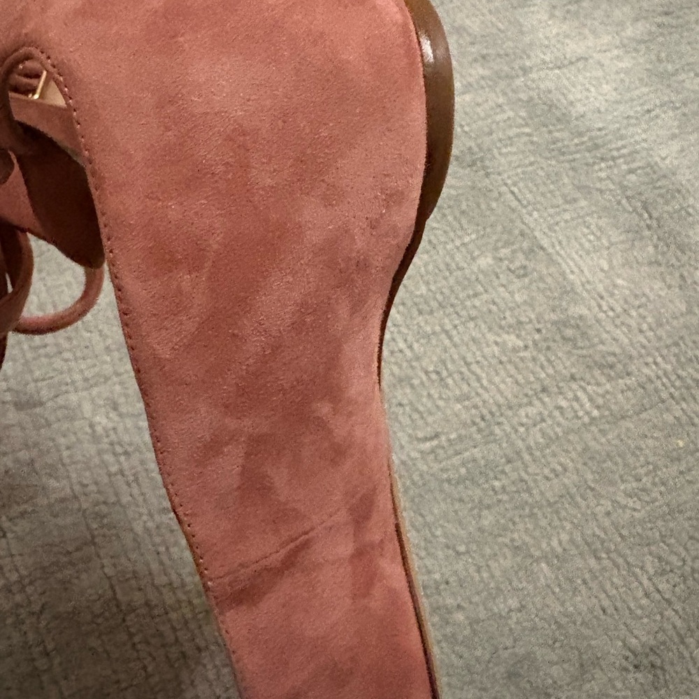 Valentino Dusty Pink Suede Ballet Flats 37.5 - Picture 14 of 15